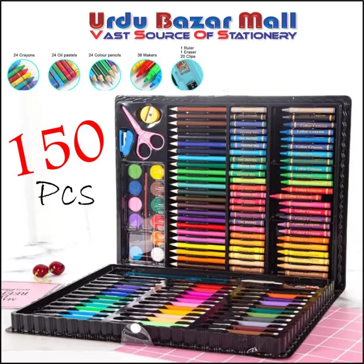 150 Pcs Colouring Art Kit, Assorted Colouring Kit, Multi- Character  Colouring Kit for Girls, Art Set Colouring Kit, Colouring Kit for kids /  Boys, Box Coloring Kit 150 Pcs