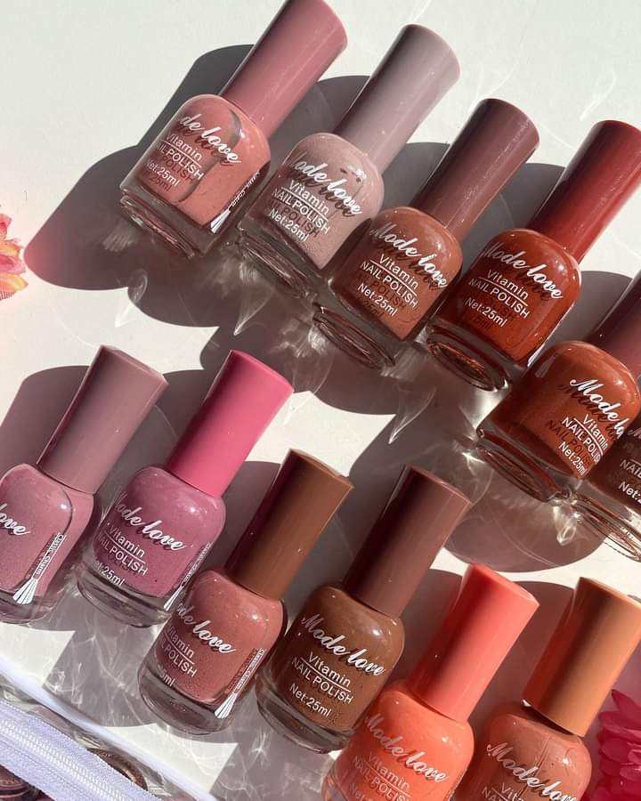 Nude Best Quality Permanent Nail Polish Light Colors Pack of 6/12