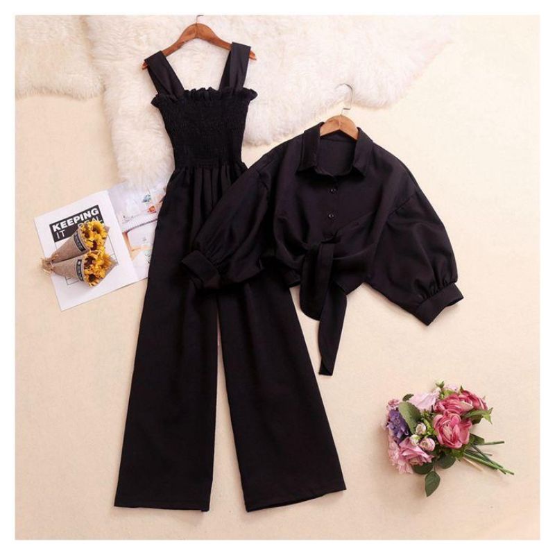 Most Demanding Design Stitched Stylish Western Wear Jumpsuit 2Pc Dress For Women and Girls