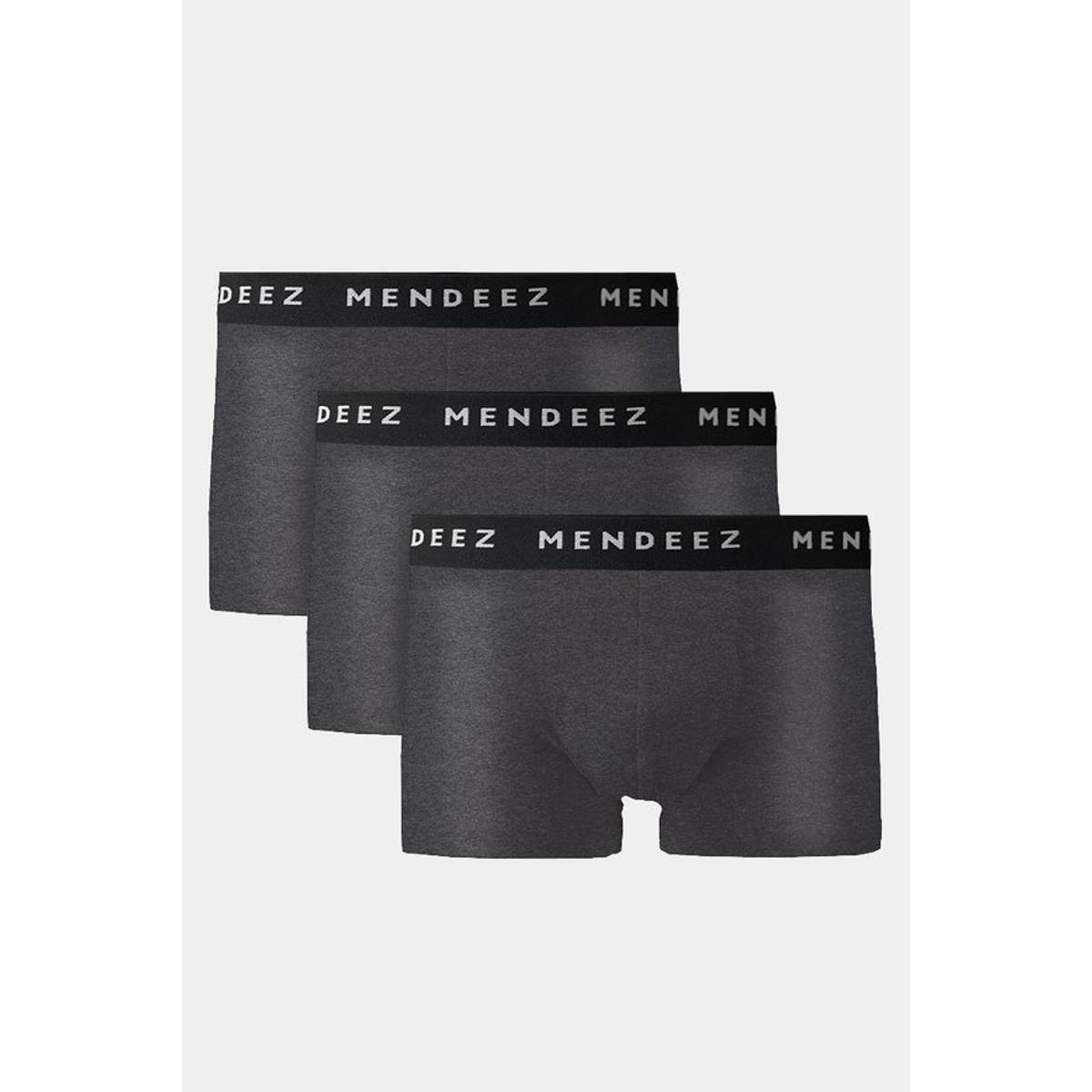 Jacquard Boxer Trunks - Pack Of 3 - Charcoal