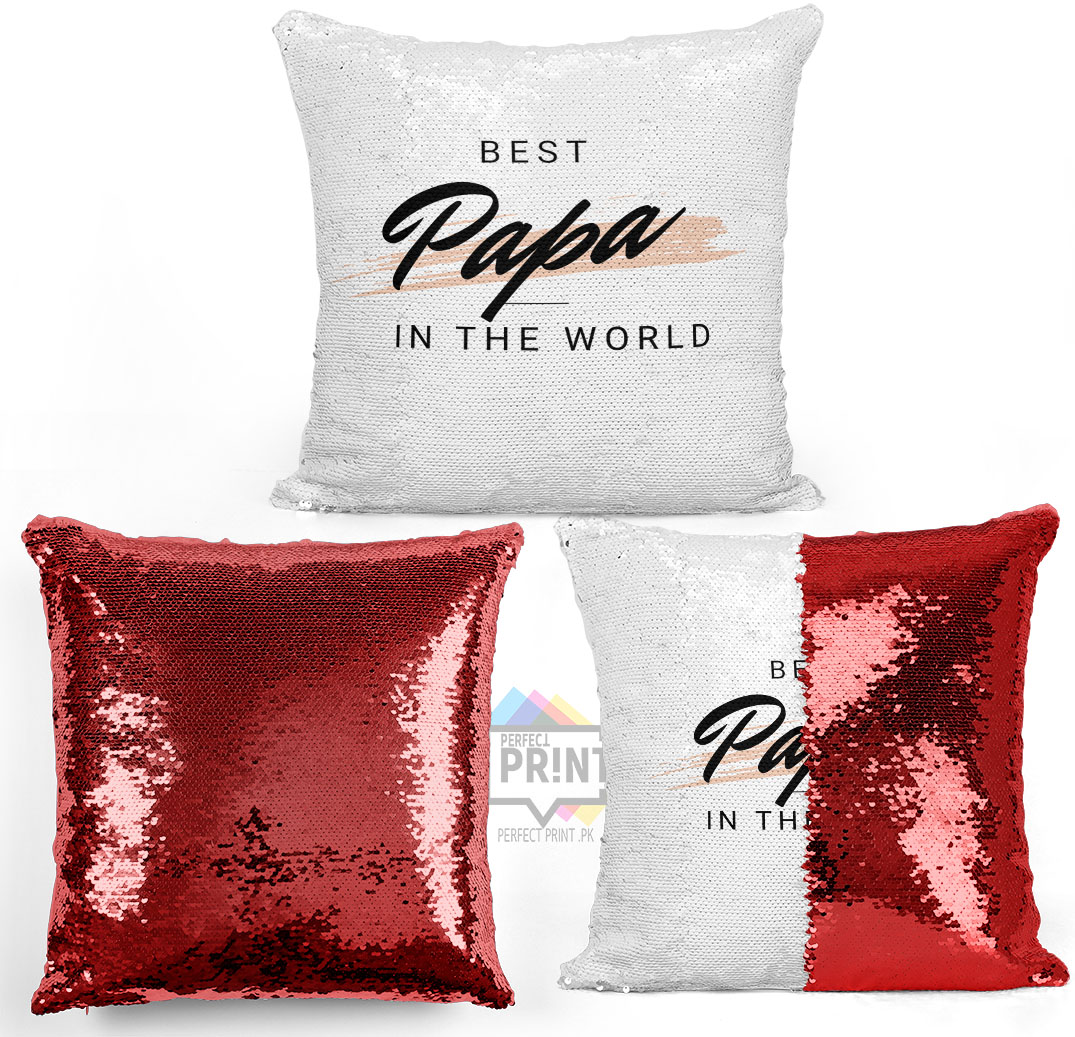 Best Papa in The World Custom Made Father Day Mug Best Gift For Father Magic Cushion Cover