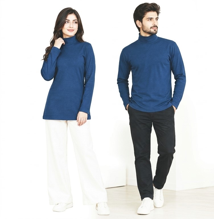 Men Women High Neck Sweater | Stretchable & Comfortable Winter Wear | Free Size Unisex Warm Highneck