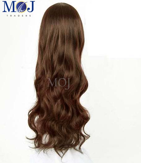 Matte Look Full Head Cap Wig Extension For Girl Mid Parting