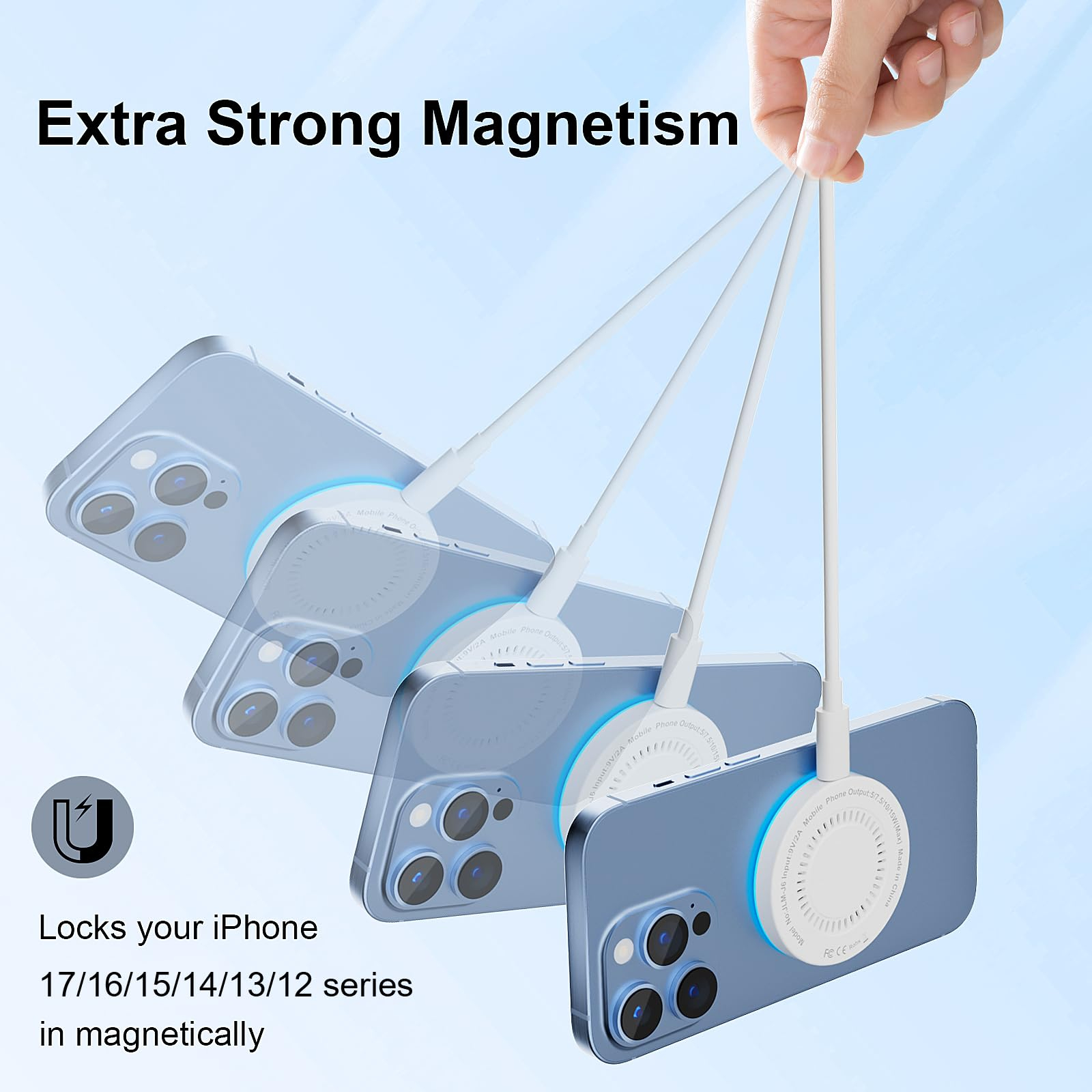 15W Wireless Charger - Magnetic Wireless Charger - Fast Charging