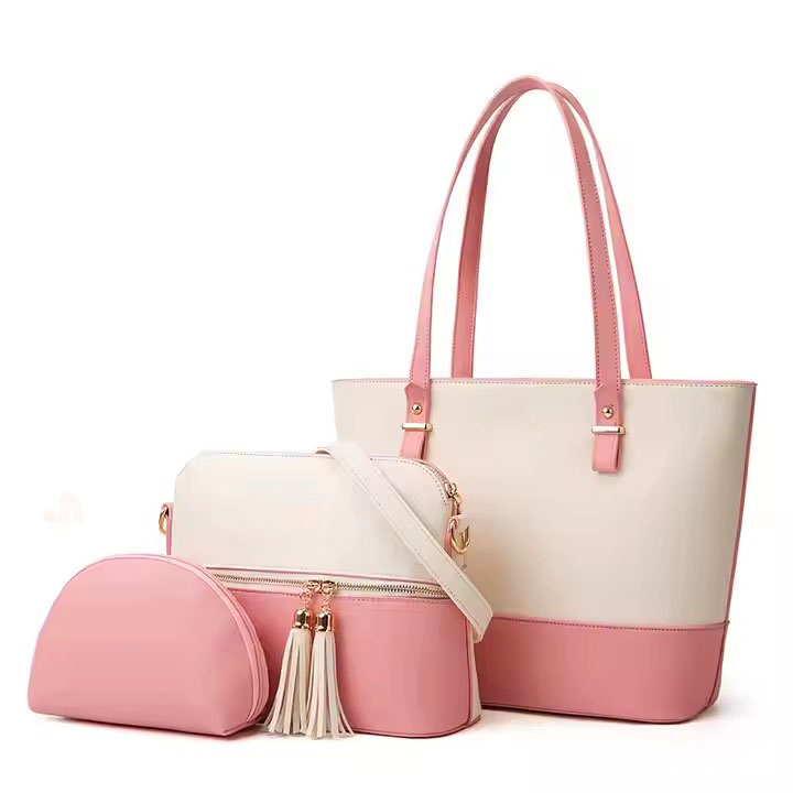 Handbags Set 3 Piece New Large Capacity Handbags For Womens For Girl Ladies College Bags Cross Body