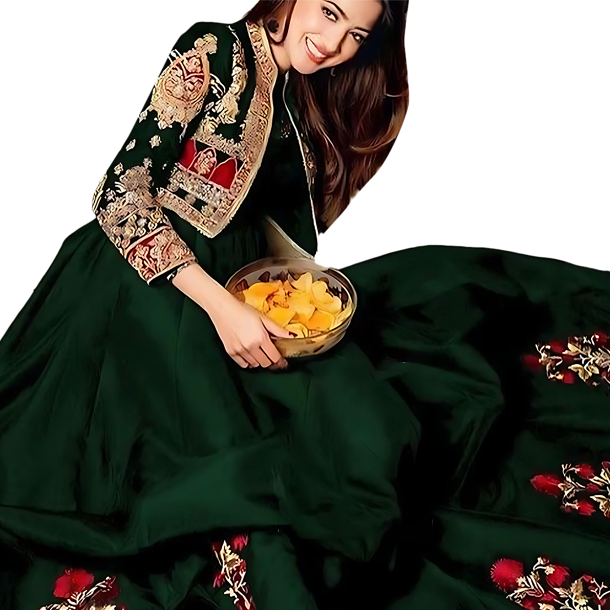 Designer Fully Heavy Embroidered Flower Stitched Silk Maxi With Embroidered Koti for Girls/Designer Maxi / New Long Style Maxi /Stylish Maxi / Ready to Wear /Wedding Dress For Girls/Ladies/Women Article Dec-001