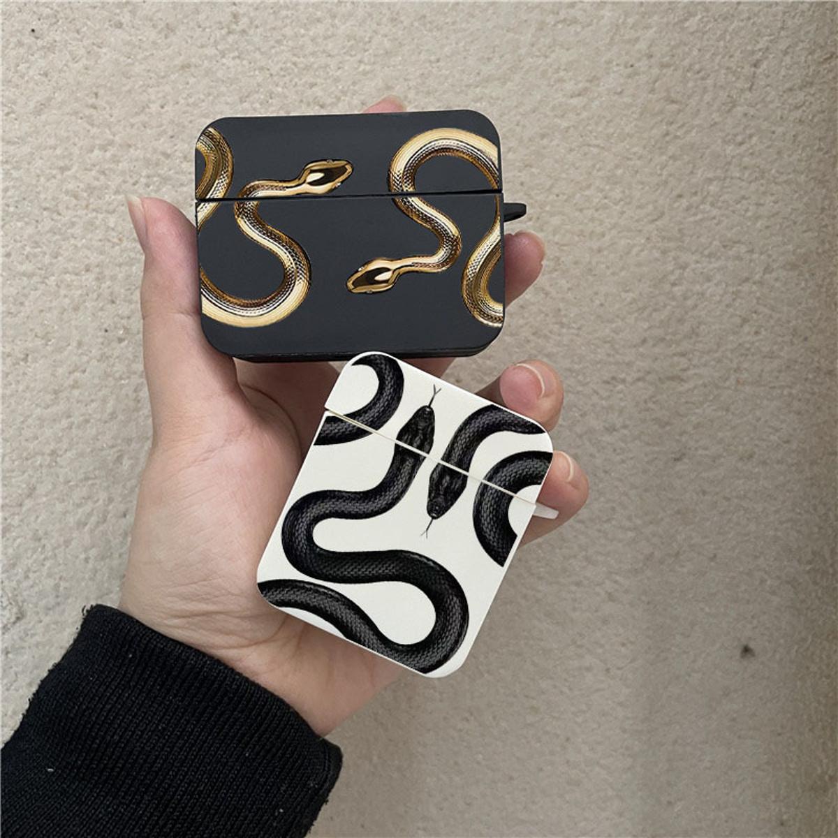 Classy Snake Skin Leather AirPods Case U2013 The Ambiguous Otter