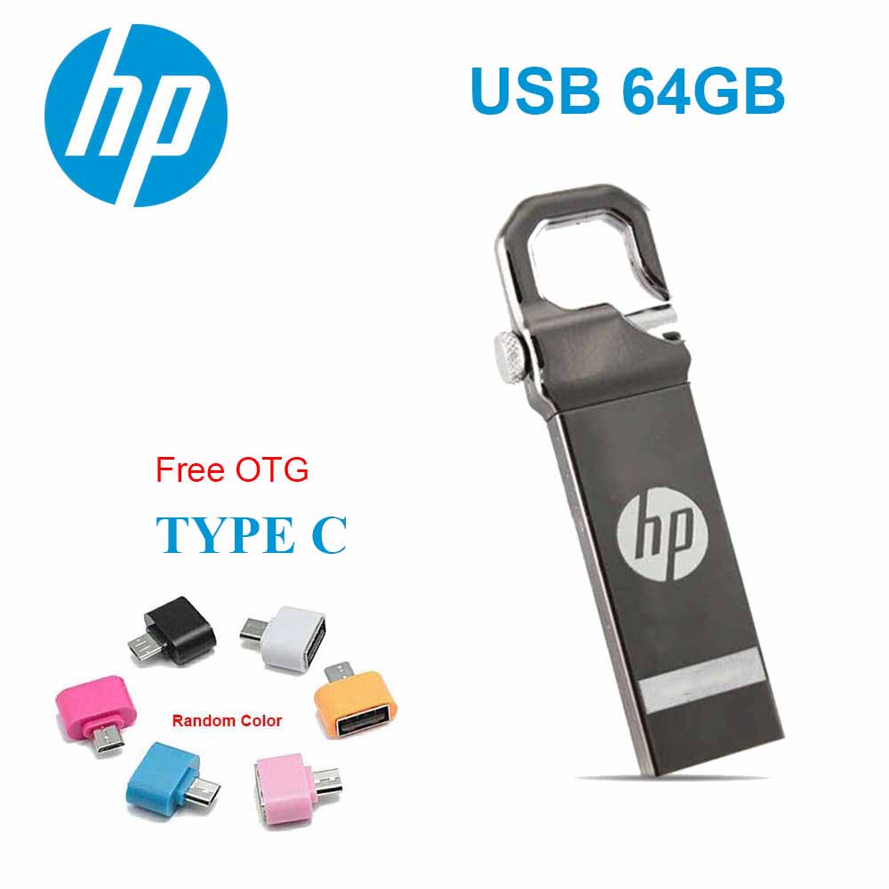With 6 Month Warranty Card HP USB Drive Metal -16GB 32GB 64GB + OTG Adapter
