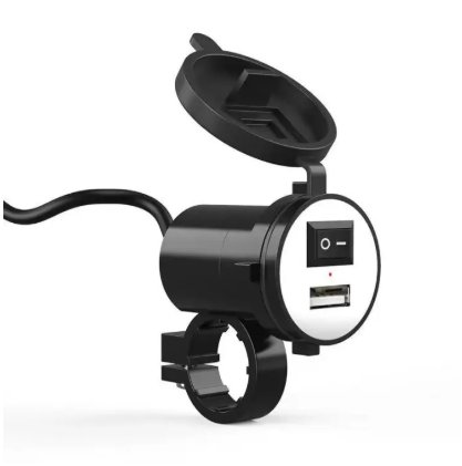 Motorcycle Mobile Charger Universal USB Waterproof with Switch