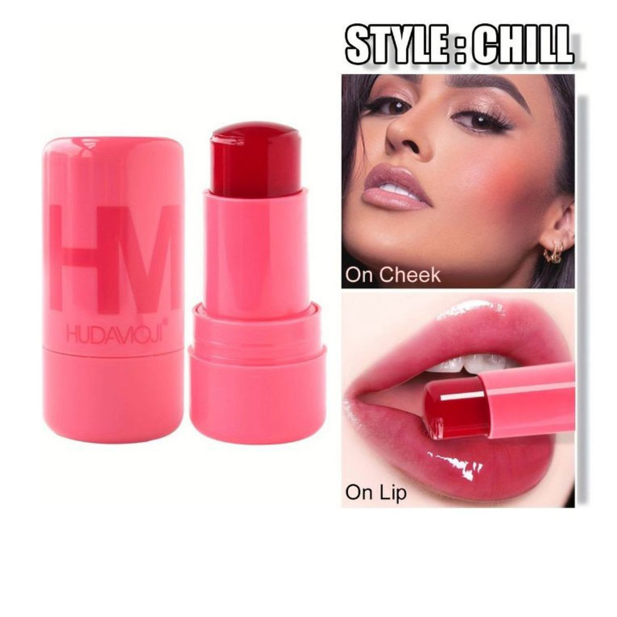 Blush - Facial Cheek Jelly Blush Stick - Cheek Lip Tinted - Lip Brighten Cream Water Jelly Tint Stick for Girls