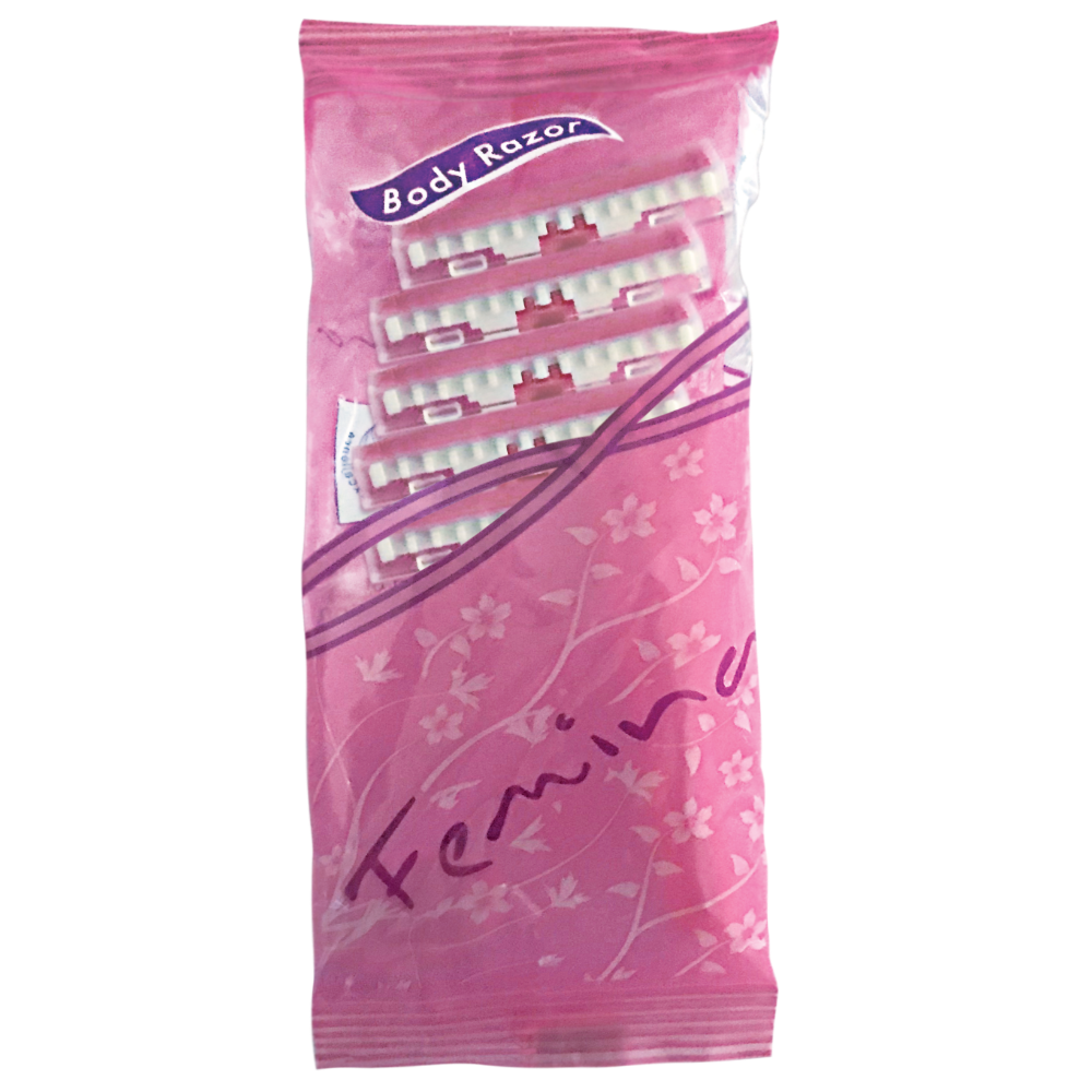 Treet Femina Body Razor Pouch (5in1) - Disposable Razor for Women, Hygienic Shaving Razor for Body and Private Parts, Treet Razor for Smooth Hair Removal, Women’s Razor