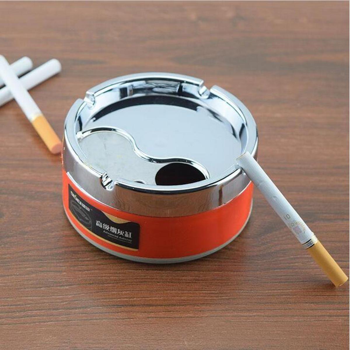 Cigarette Ashtray Detachable Lid Stainless Steel Cigarette Ashtray Smokers  Desktop Smoking Ash Tray