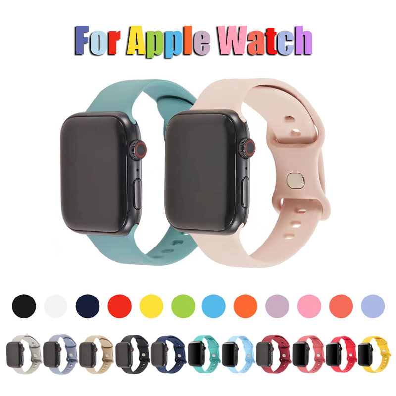 high quality】2021 New Arrival For Apple Watch 7 6 SE 5 4 3 2 1 Silicone  Strap Original 45 41 38/40/42/44mm iWatch replacement wristband: Buy Online  at Best Prices in Pakistan | Daraz.pk