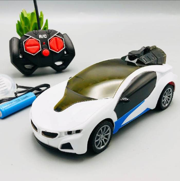 RC Spray Drift Car with Smoke Effect & LED Lights | USB Rechargeable Remote Control Toy Car