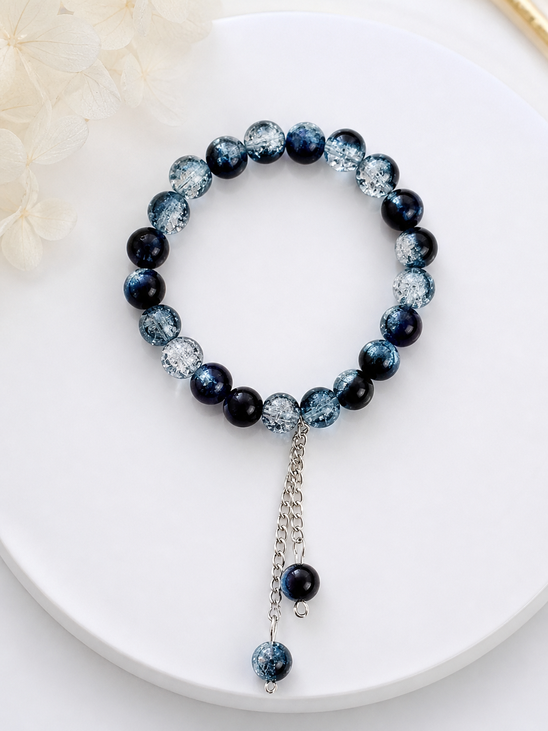 Crackle Beads Bracelet for Girls | Handmade Adjustable Stylish Fashion Jewelry