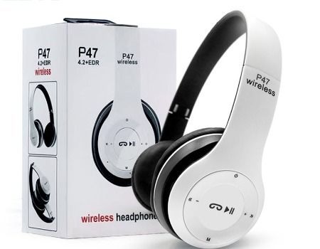 P47 Wireless Headset Bluetooth Foldable Headphone (Connect with All Smart Cell Phones / Laptops / Computer Systems).
