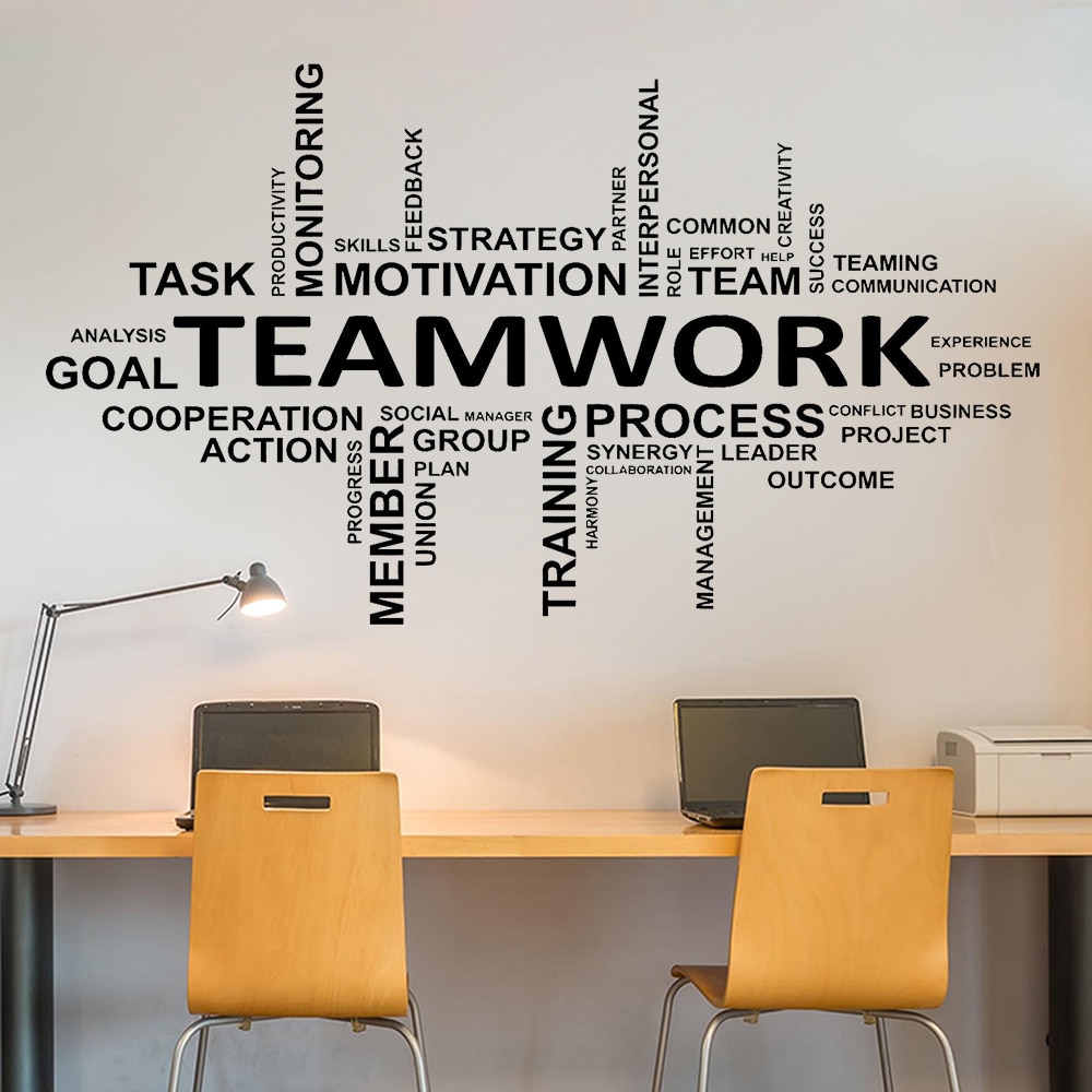 Office Wall Vinyl Art Decor Teamwork Decals Motivational