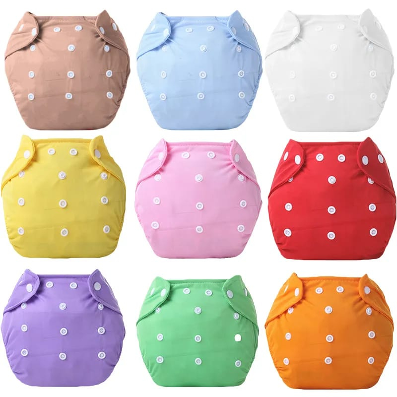 BABY WASHABLE FLEXIBLE FREE SIZING DIAPERS ADJUSTABLE PAMPER RESUABLE DIAPER