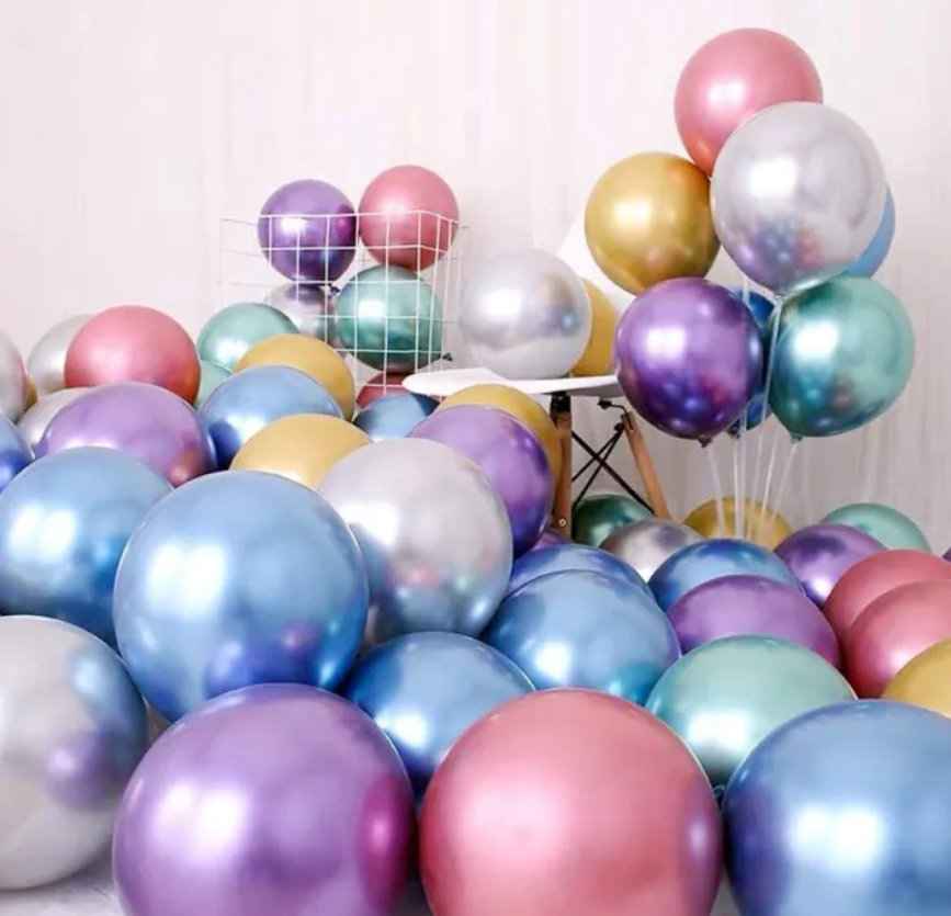 30 PCS Pack Of Large Metallic Shiny Balloons for Birthday Party