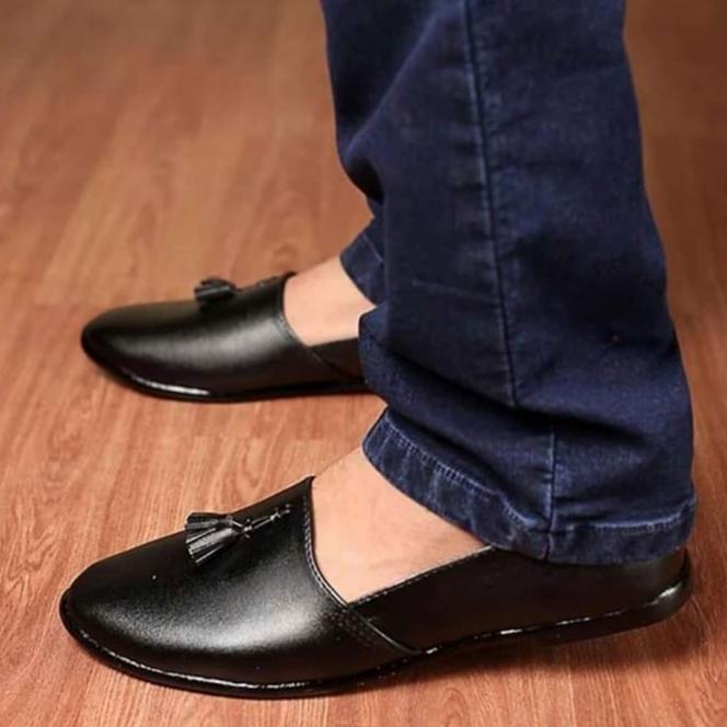 Black Leather Loafers For Men