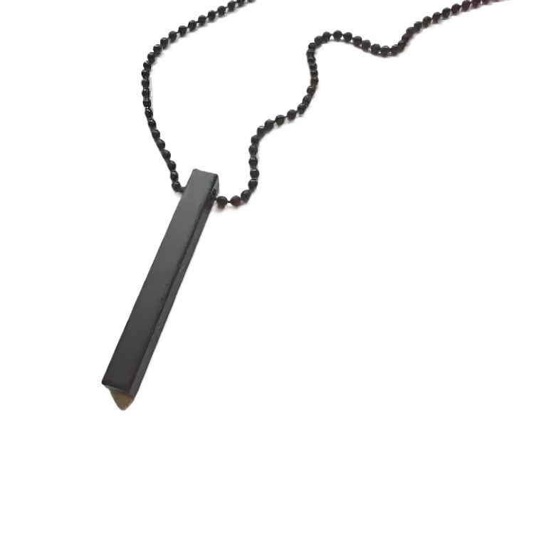 Triple Premium Combo Deal | 3 Pieces 3D Bar Stainless steel Necklace With Stainless Steel Titanium Ring And Black Comfortable Braid Bracelets For Men And Boys | Special Lockets set Gift For Men