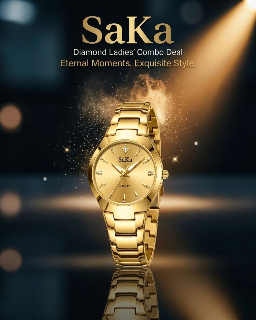 Luxurious Ladies Golden Fashion Watch 100% Imported Quality Classical Collection Fashion Watch for Girl's