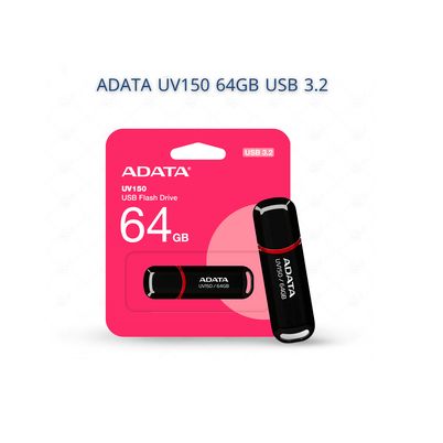 ORIGINAL ADATA 64GB USB 3.2 FLASH DRIVE UV150 BLACK | Generation 1