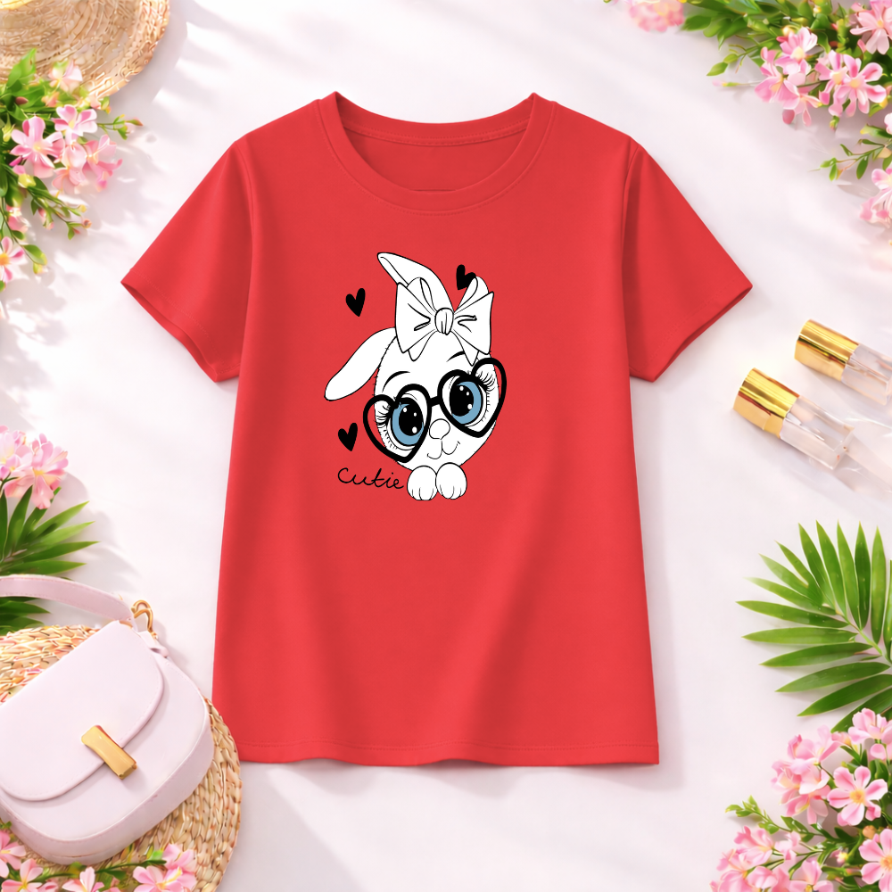MK Garments -  Girls Cutie Printed Top and T Shirt Half Sleeves Summer Cotton Casual T Shirt for Girls