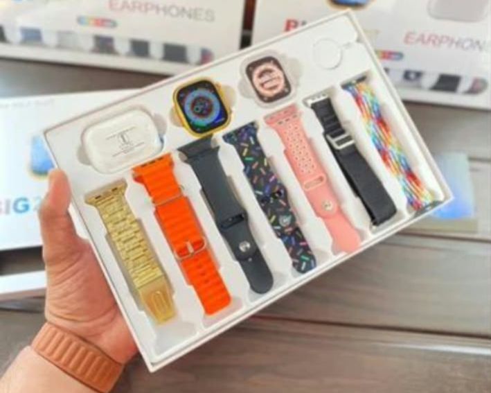 7 Straps Smart Fitness Tracker | Bluetooth Calling | HD Display | Full Metal Body | Heart Rate & SpO2 Monitor | Sports Activity Tracker | Music Control & Voice Assistant