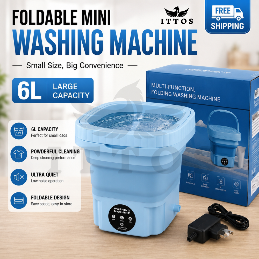 11L/6L Mini Portable Washing Machine – Foldable Washing Machine with Dryer – Baby Clothes Washer – Compact Washer for Kids Clothes – Travel & Dorm Use – Small Washing Machine with Dryer Function – Ele