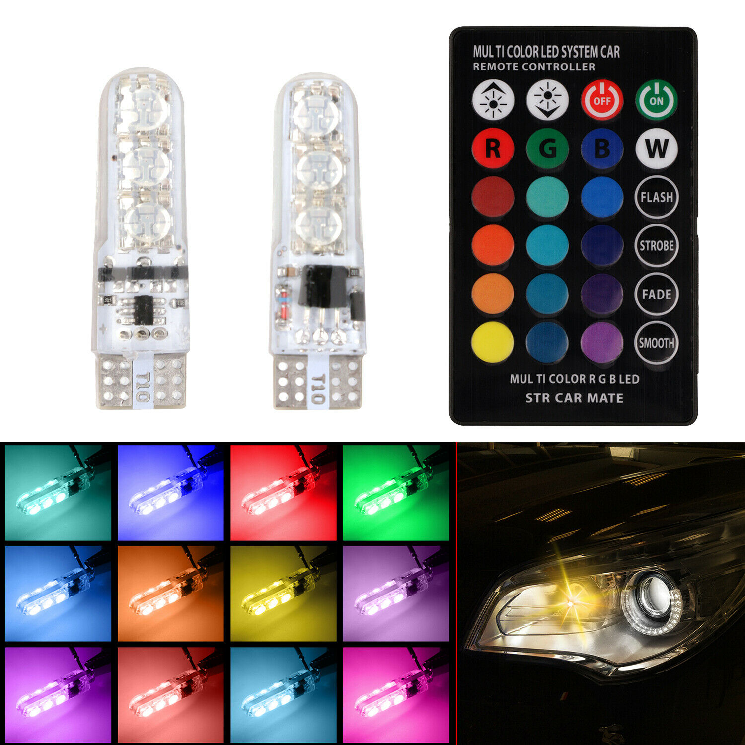 color changing t10 led