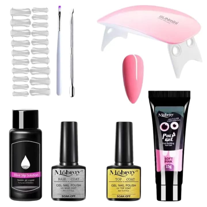 Poly Gel Nail Set - High Quality - With UV Led Nail Lamp , Nails Poly Gel Nail Set - High Quality - With UV Led Nail Lamp , Nails