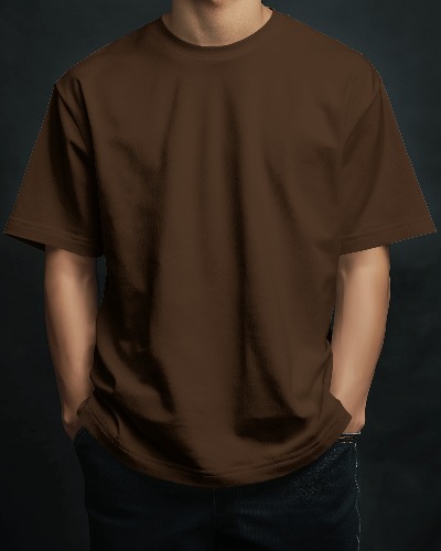 Glitzo Oversized Dropshoulder Dark Brown Tshirt For Men/ Tshirt For Women / Unisex Tshirt / Tshirt For Boys / Tshirt For Girls
