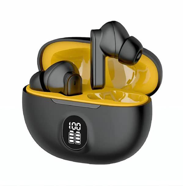 Pro White TWS Ear pod Sound & High Quality Touch Sensors True Stereo Headphones with Built in Mic 10m Transmission Bluetooth Wireless Earbuds , Sport Headset for all Bluetooth Smart devices