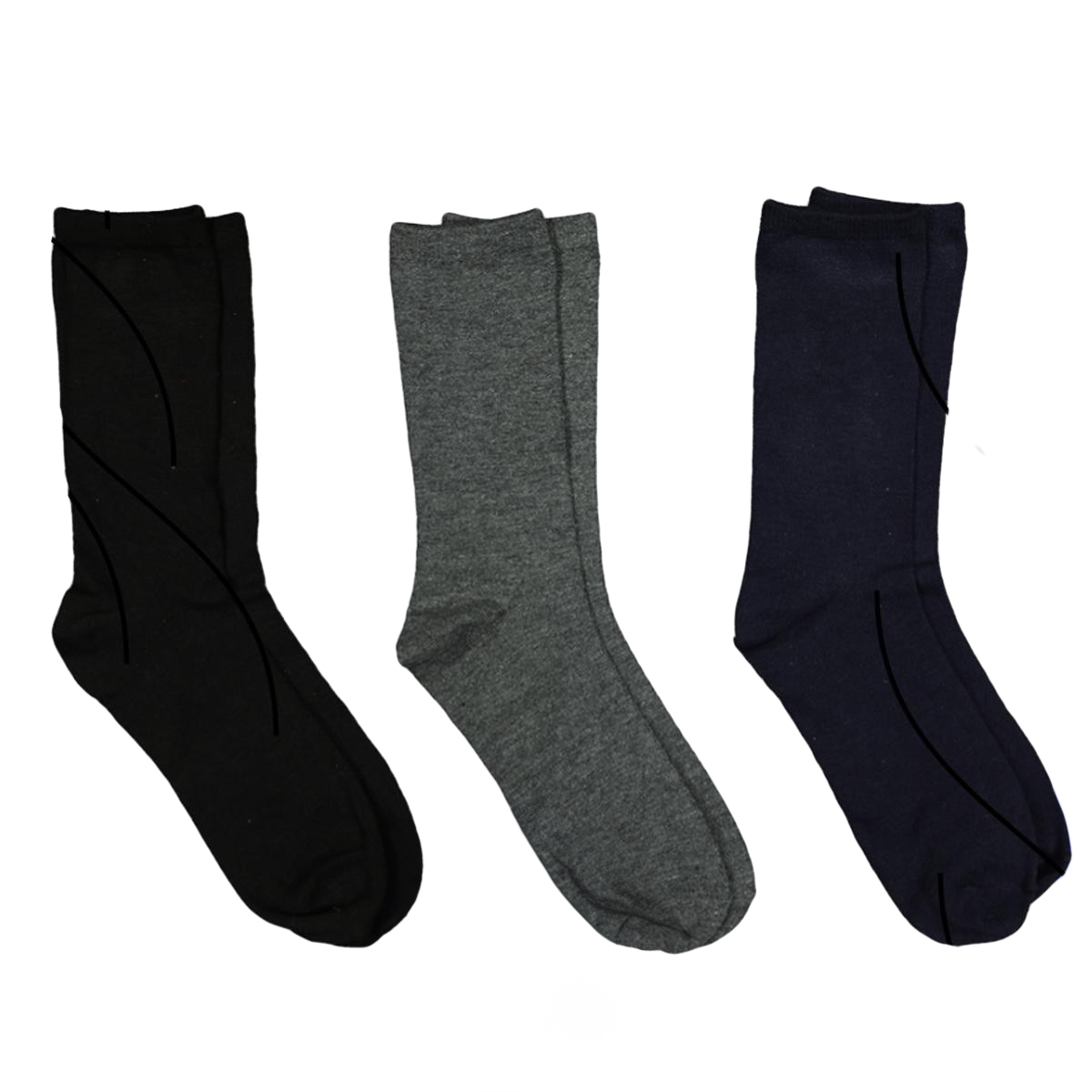 Men's Classic Cotton Dress Socks Thin Lightweight for Office Business Non-binding Comfortable Casual Crew Socks Pack of 3 - 6