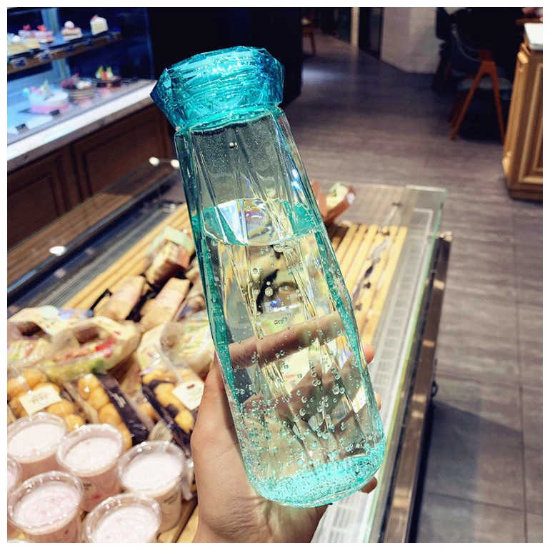 Smart Diamond Glass Colored Travel Water Bottle 500ml  Fancy & Stylish Bottles