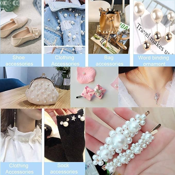 **Glossy White Pearl Beads 50 100 pcs – Elegant & Versatile for Jewelry & Crafts** by Jaweriyaz Jewelry