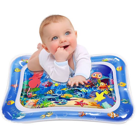 Inflatable Tummy Time Premium Water Mat For Babies Infants And Toddlers Fun time Play Activity Pad For 3 to 24 Months, Strengthen Your Baby's Muscles, Portable