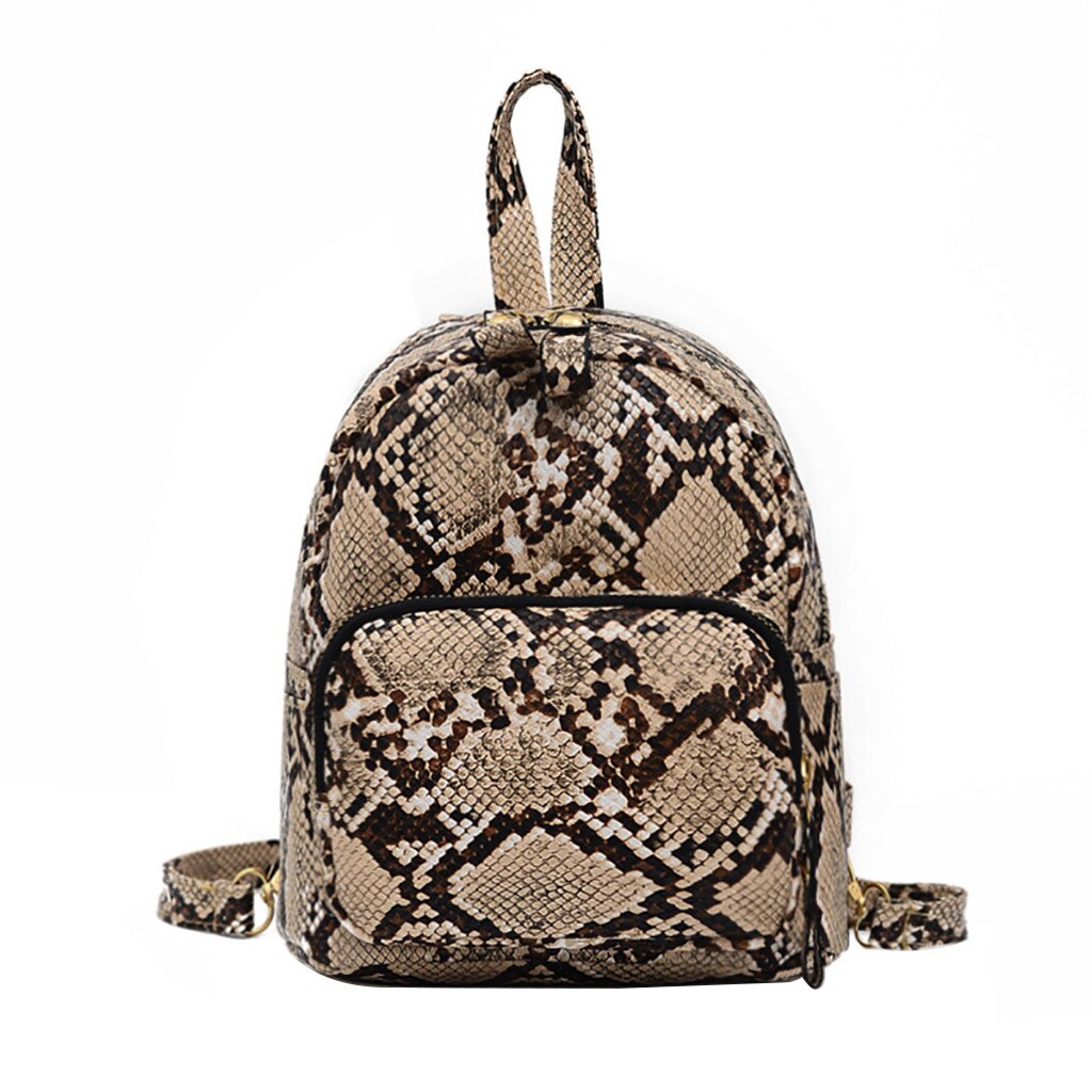 snake print mini backpack
