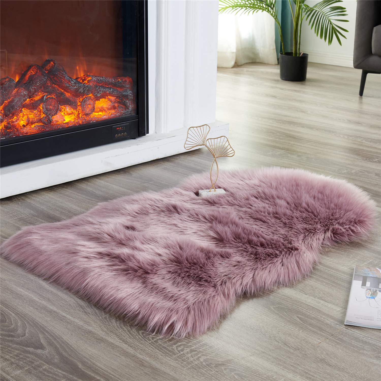 Faux Sheepskin Rug Sheep Foot Door Mat Rug 2ft x 3ft