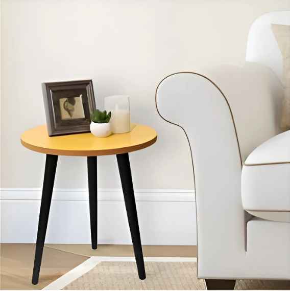 Curved Foldable Side Table, Coffee table (16 Inches Top & 20.5 Inches