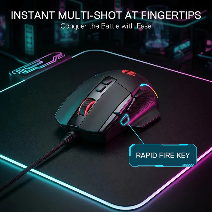 Redragon M925 VIPER Wired RGB Gaming Mouse 24000Dpi with 10 Programmable Buttons with Extra Rapid Fire Button 21 e51768f2c8c265e8100bcb9b1de15be2
