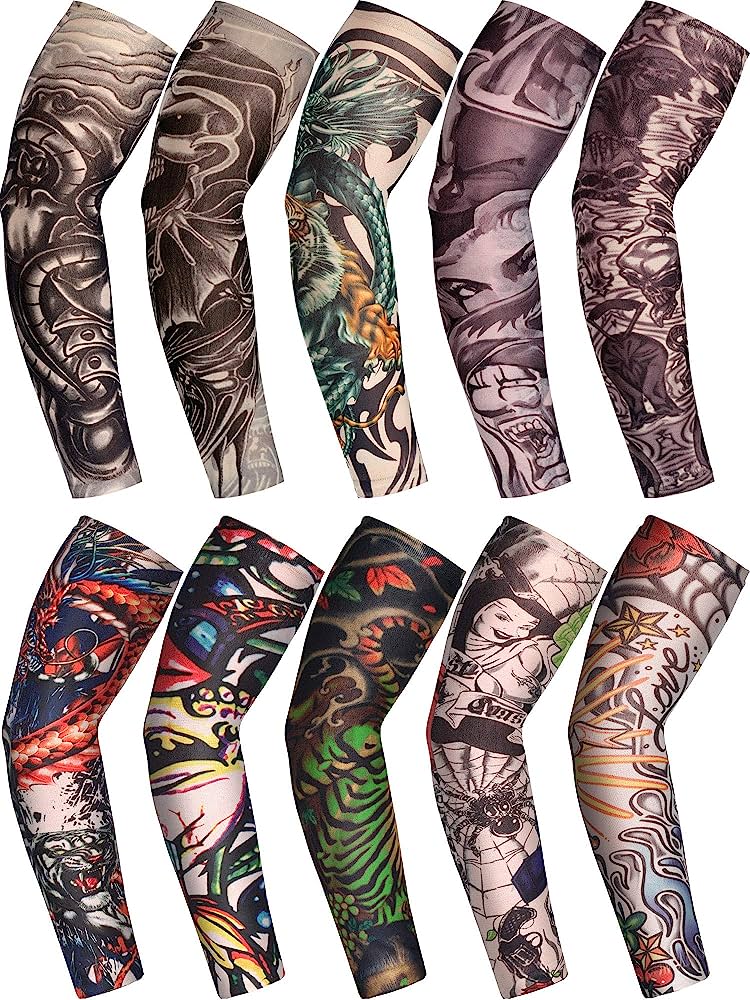 Men's And Women's Universal Tattoo Sleeves Tattoo Cooling UV Sun Protection  Ice Silk Arm Sleeves Sports Outdoor Driving Riding Fishing Sun Protection  Sleeves | Wish