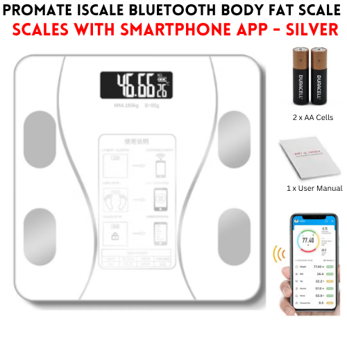 Upto 180kg Bluetooth Weight Machine With App - Smart Digital Body Weight Scale With Bluetooth Weighing Scale App & LED Digital Display - Accurate Body Fat & BMI Measurement Through App - Weighing Machine & Weighing Scale For Household Use