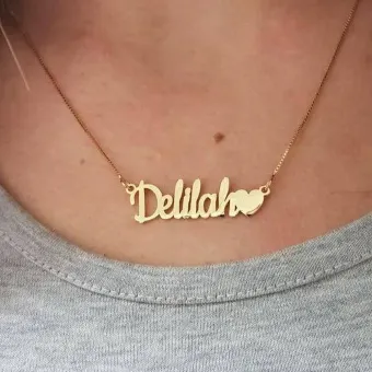 Name Locket Gold Plated Custom Made Simple Design Single Personalized Name 18k Gold Plated Any Name