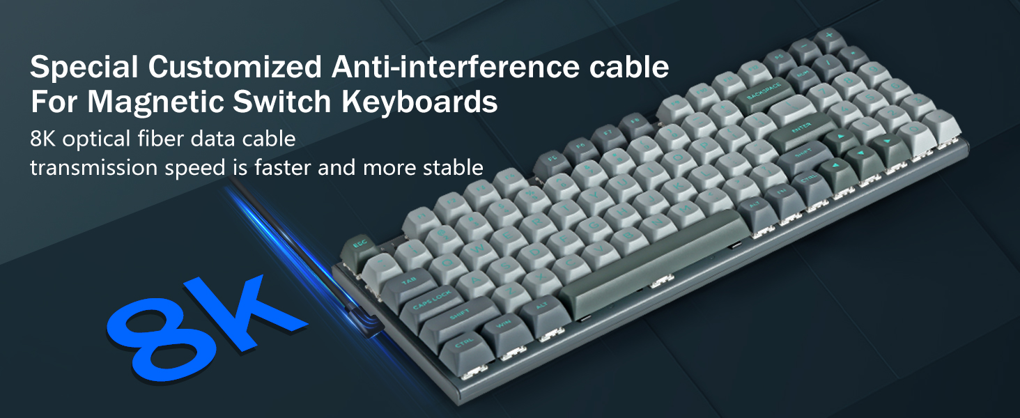 E-YOOSO HZ-94 Rapid Trigger Gaming Keyboard 8k Hz Polling Rate with Magnetic Red Switches Gray/Black 16 e54bb3dd5dc95c023df7742a3dab0c61