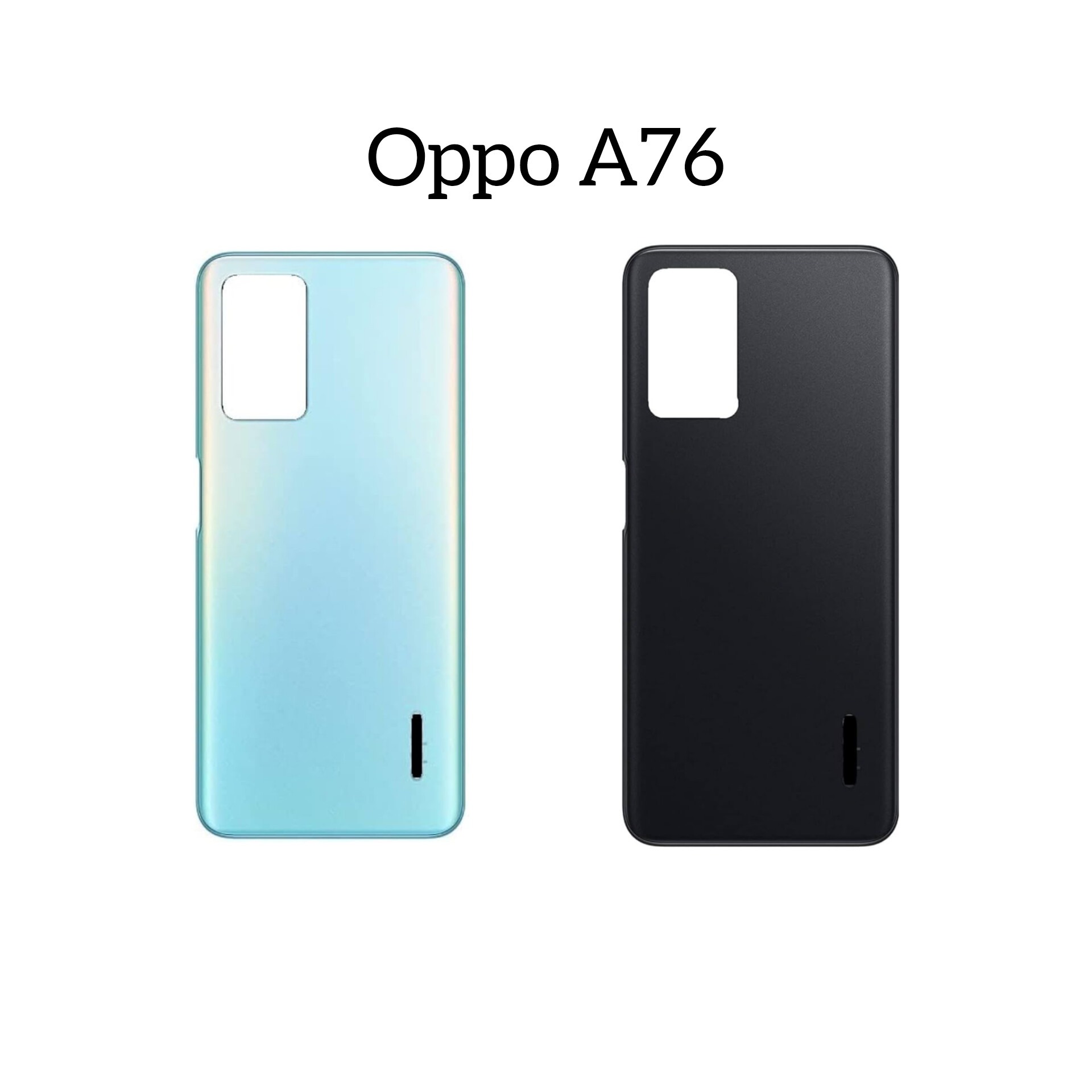 OPPO A76 Premium Back Battery Cover Rear Door Housing Case, Black, Blue Plastic Panel