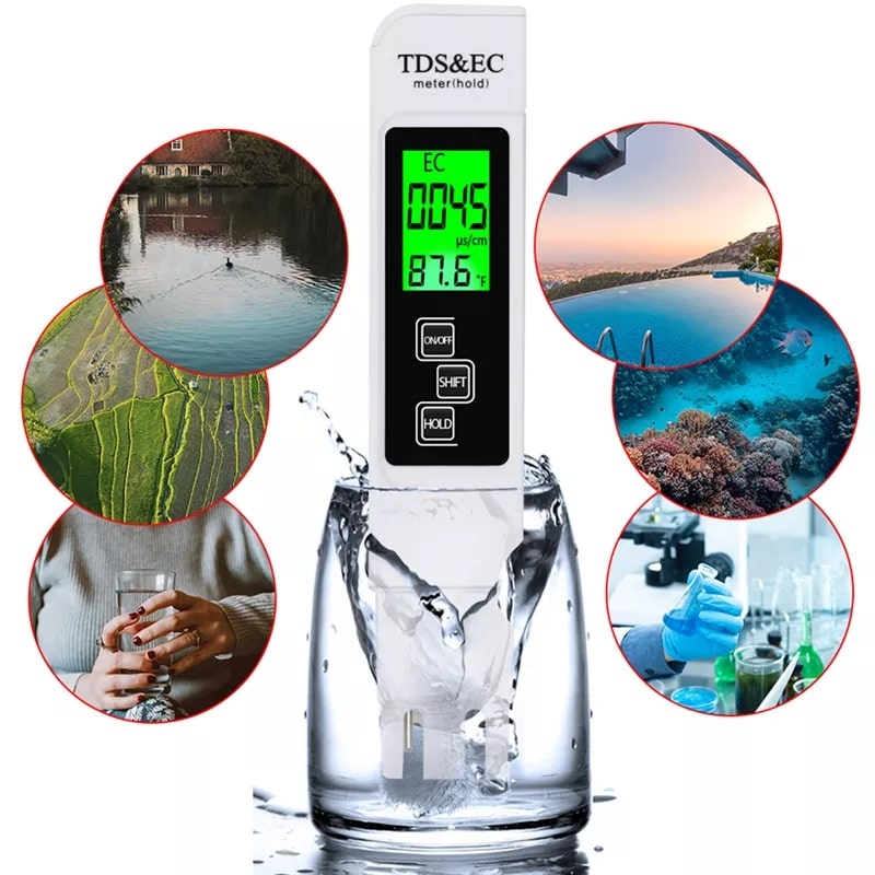 3 IN 1 Digital Portable TDS&EC Meter With Light Pen Water Quality ...