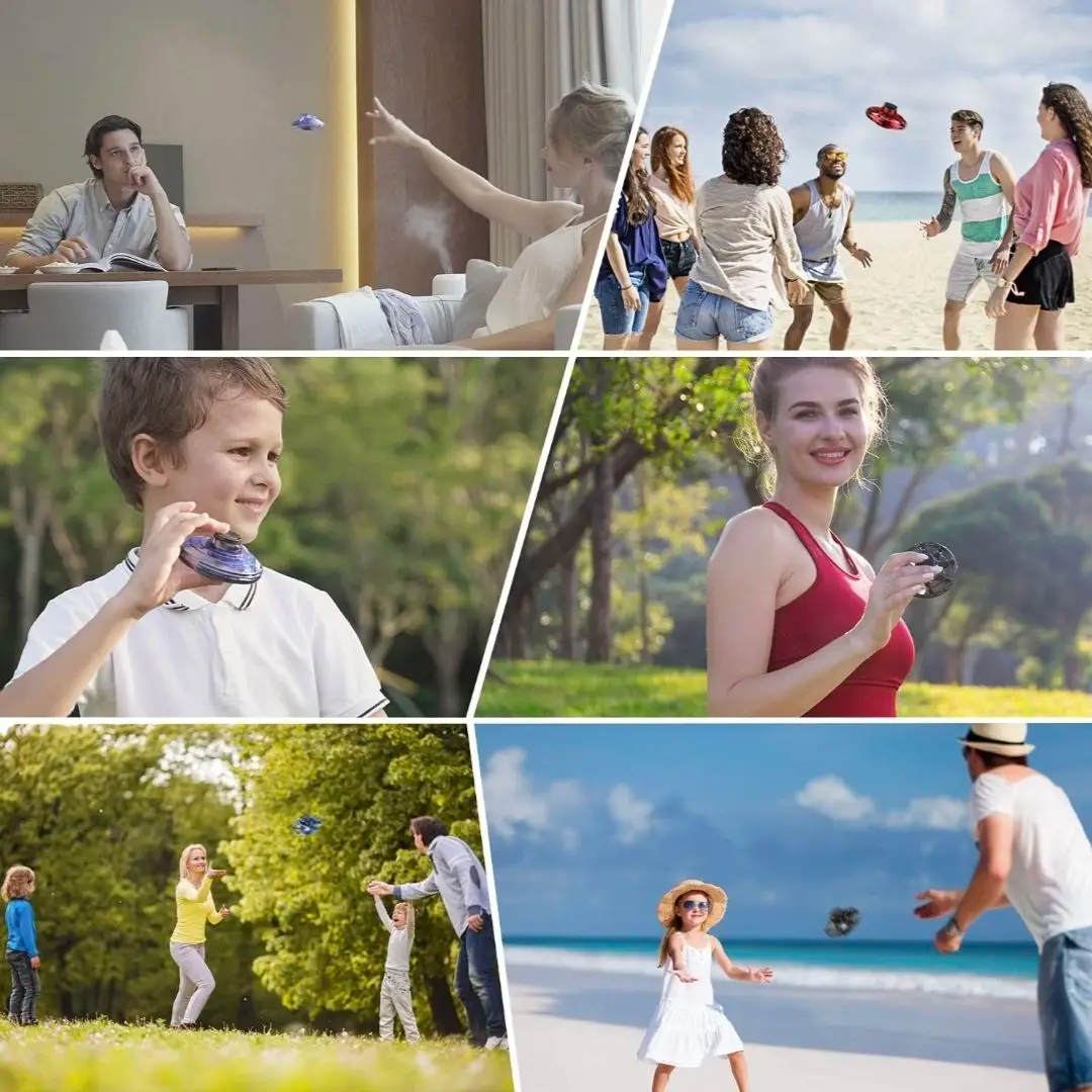 Led Mini Drone With Boomerang Function - Fun Spinner Flying Toy For Kids Perfect For Indoor And Outdoor Play