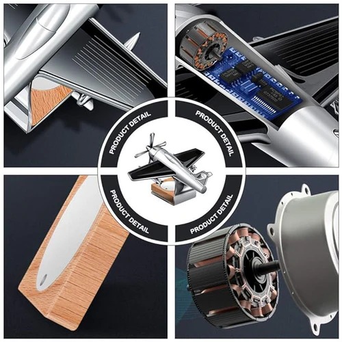 Car Decoration Plan Solar powered aeroplane car air freshener - Car Dashboard Solar Decoration Plane -Aircraft Model